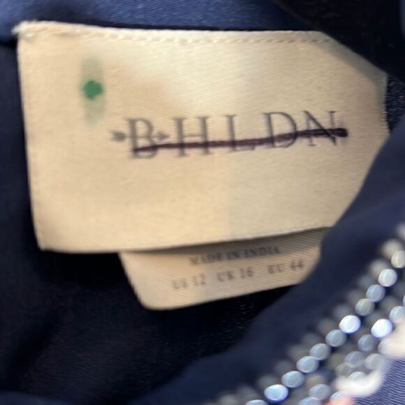 BHLDN CHARYN SEQUINED BEADED DRESS NAVY NWT SIZE 12 - Picture 10 of 16